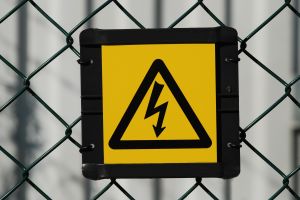 Electrical Testing Warminster, A.J. Durston Electrician Frome. Warning sign